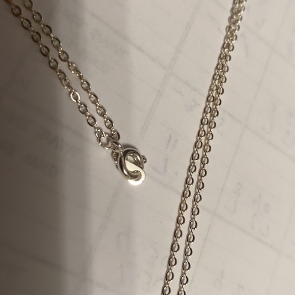 Silver necklace with garnet - Picture 3 of 3